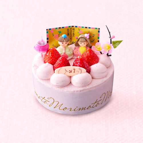 とろけるイチゴのひなまつりケーキ