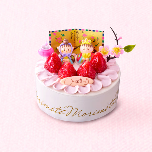 真っ赤ないちごのひなまつりケーキ